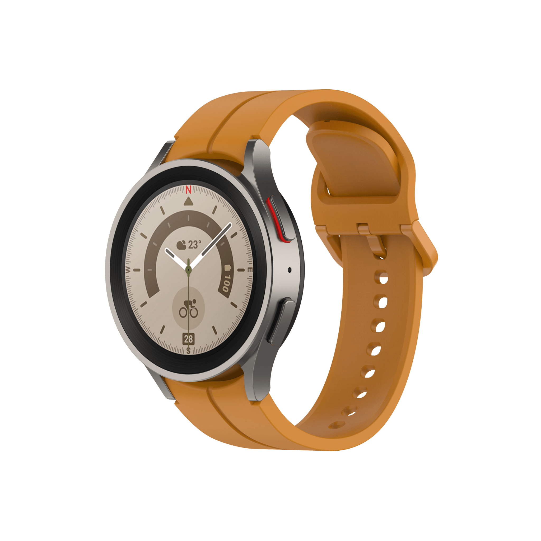 Knalliges Smartwatch Sportarmband in Orange – stylischer Eyecatcher für aktive Tage.